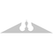 Ekena Millwork Acorn Architectural Grade PVC Pediment, 52"W x 13"H x 2-3/4"P (Pitch 6/12) PEDPS052X130ACR00 - alternate 2